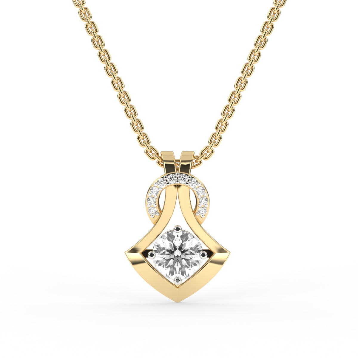 Charming Knot Round Diamond Pendant