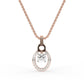 Stunning Circle Round Halo Women's Pendant