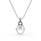 Stunning Circle Round Halo Women's Pendant