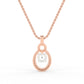 Stunning Circle Round Halo Women's Pendant