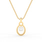 Stunning Circle Round Halo Women's Pendant