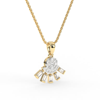 Floral Cluster Diamond Women's Pendant