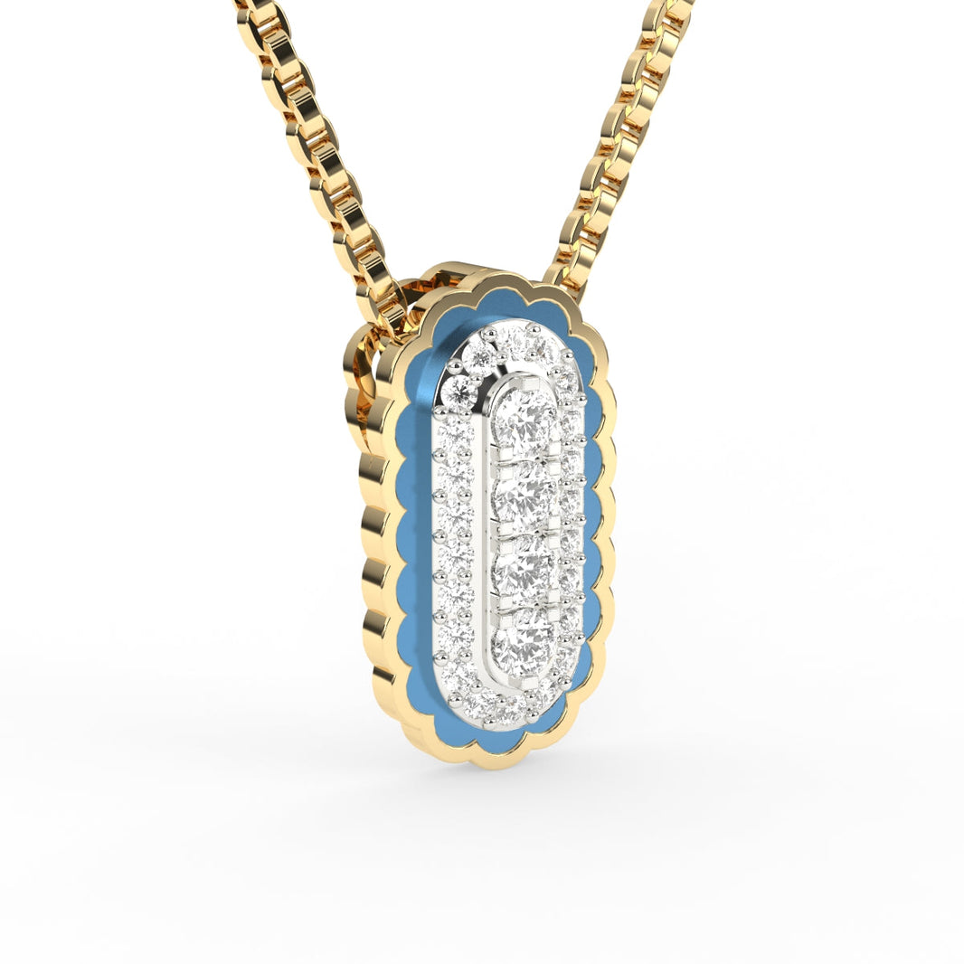 Melodia Diamonds 18K Vermeil 0.20ctw Lab Grown Diamond Pendant w/ 18
