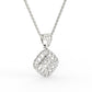 Blossom Flower Round Diamond Pendant