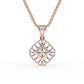 Blossom Flower Round Diamond Pendant