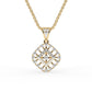 Blossom Flower Round Diamond Pendant