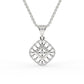 Blossom Flower Round Diamond Pendant