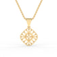 Blossom Flower Round Diamond Pendant