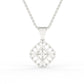 Blossom Flower Round Diamond Pendant