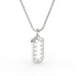 Antique Open Round Diamond Dog Tag Pendant