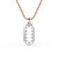 Antique Open Round Diamond Dog Tag Pendant