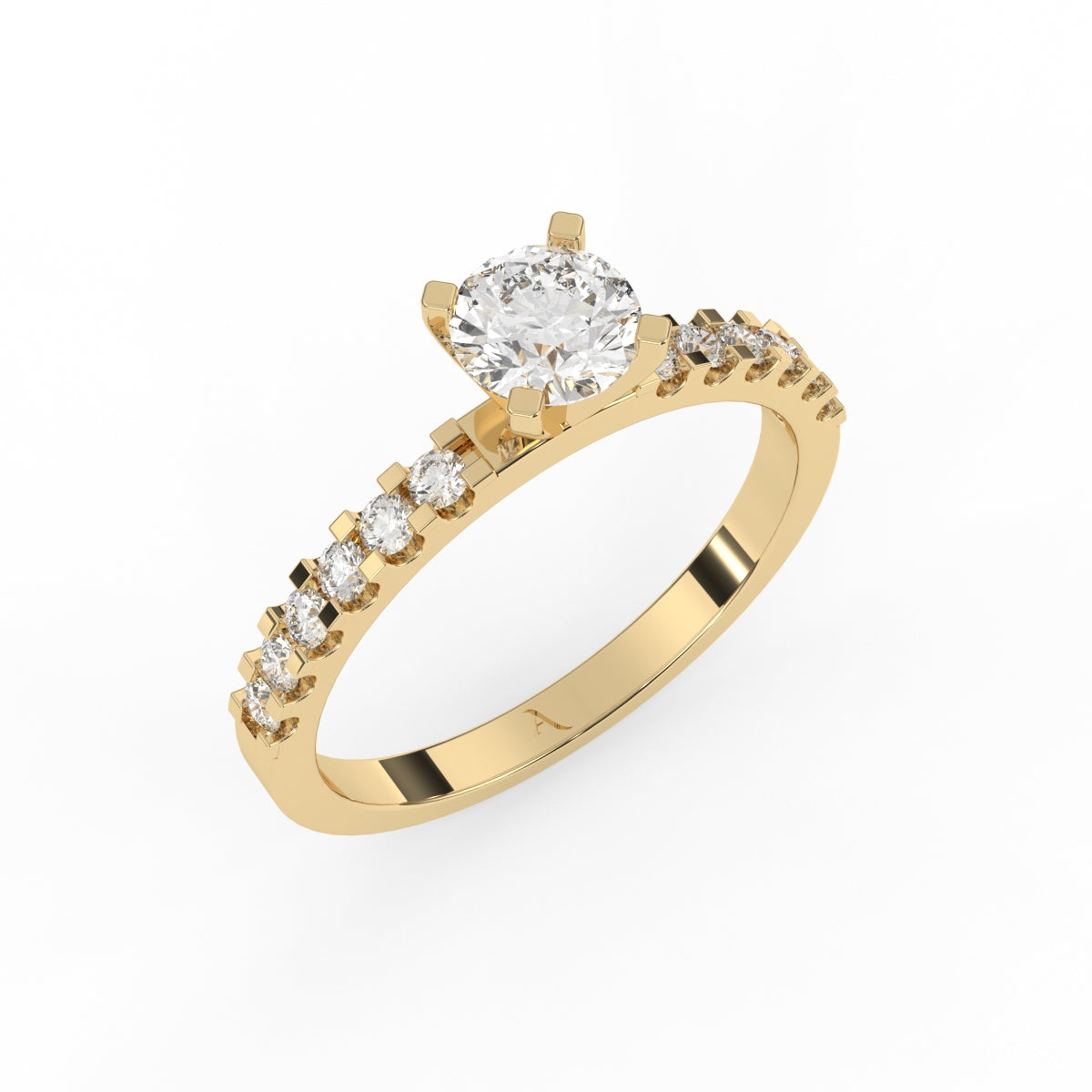 Classic Pave Accents Diamond Ring