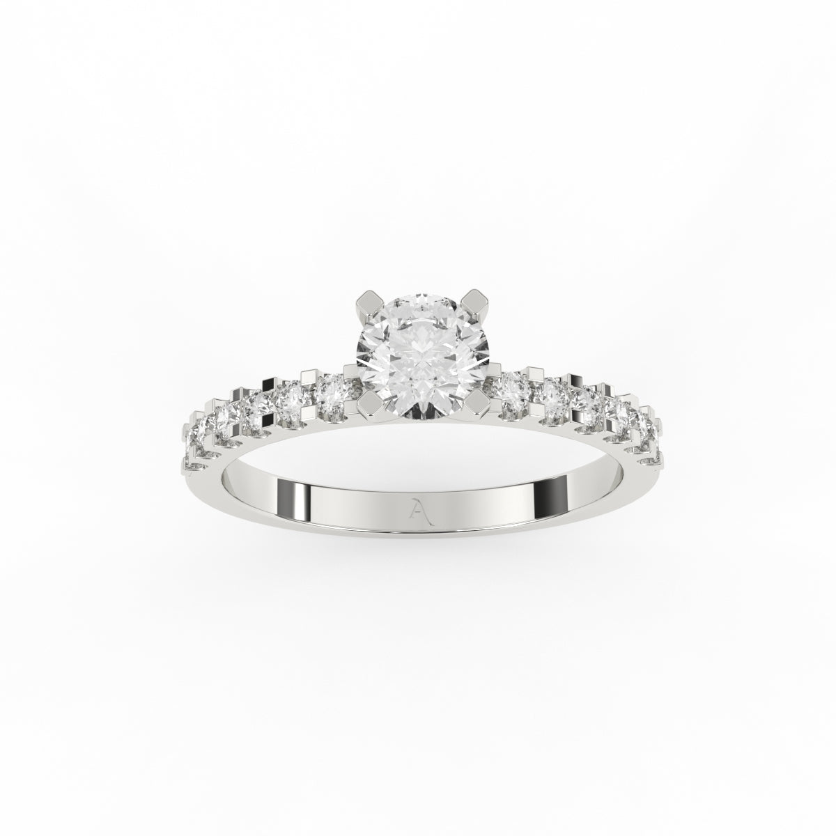 Classic Pave Accents Diamond Ring