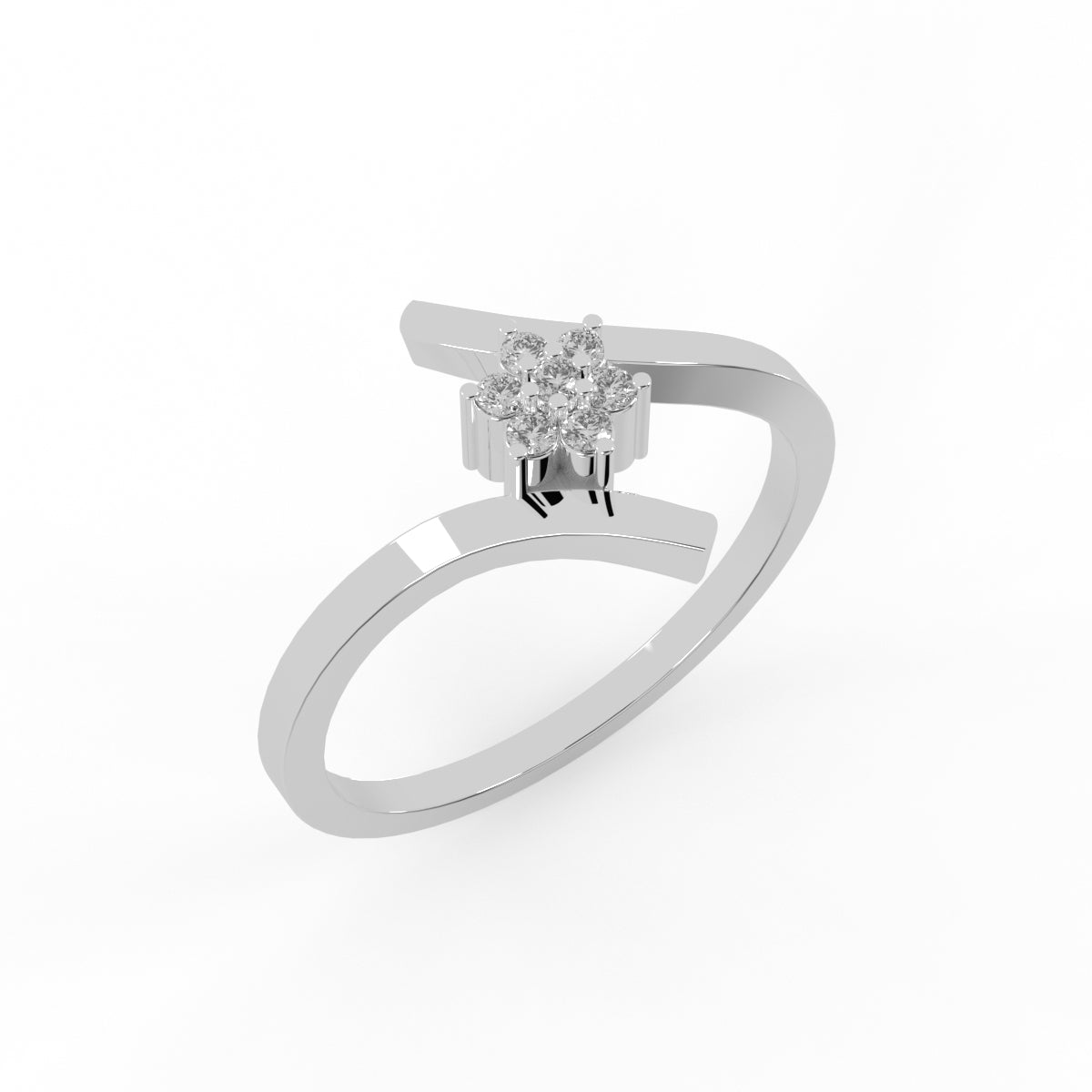 Floral Twist Diamond Ring