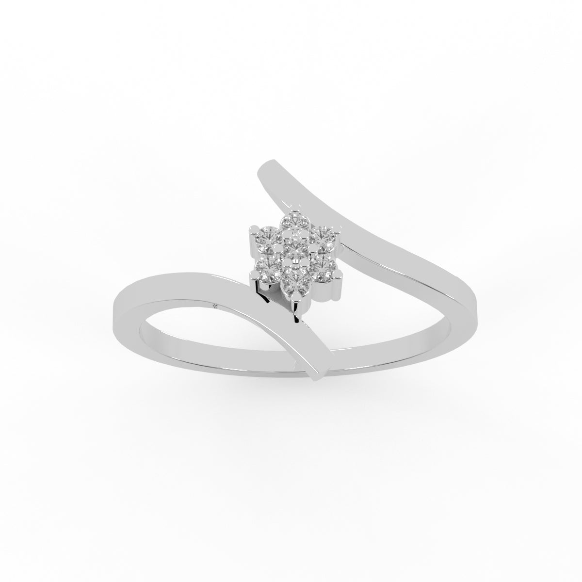 Floral Twist Diamond Ring