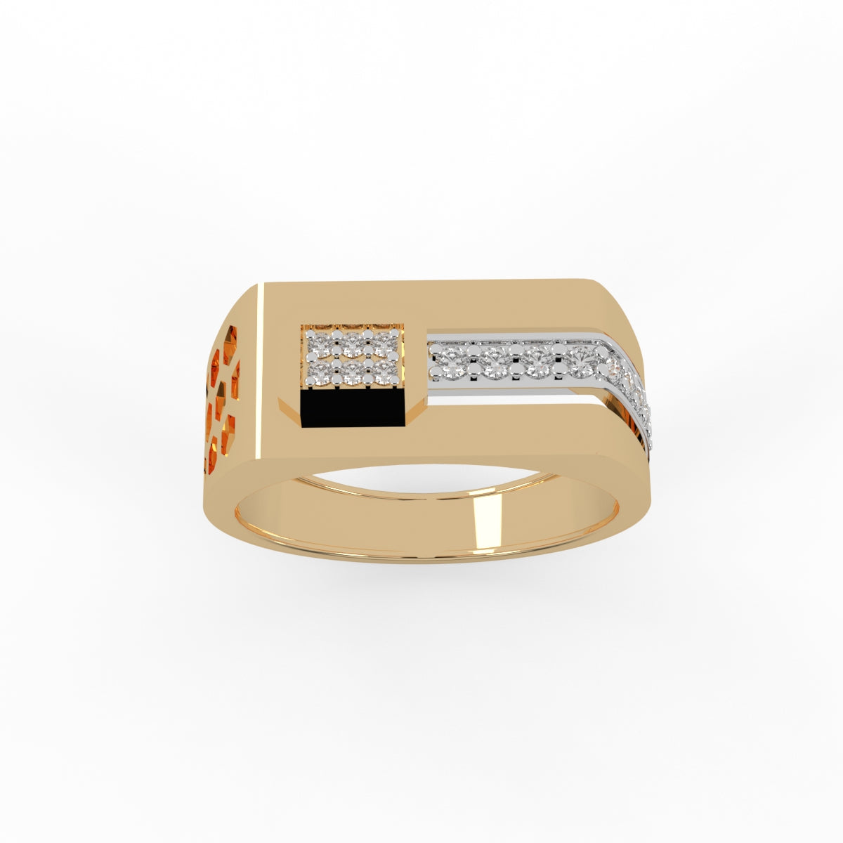 Hexa-Edge Diamond Ring