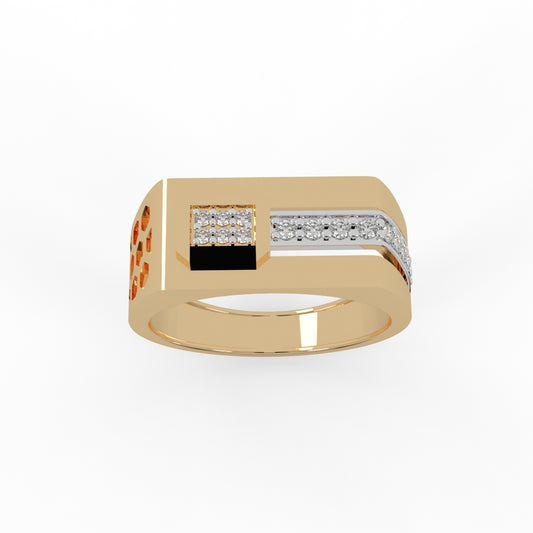 Hexa-Edge Diamond Ring