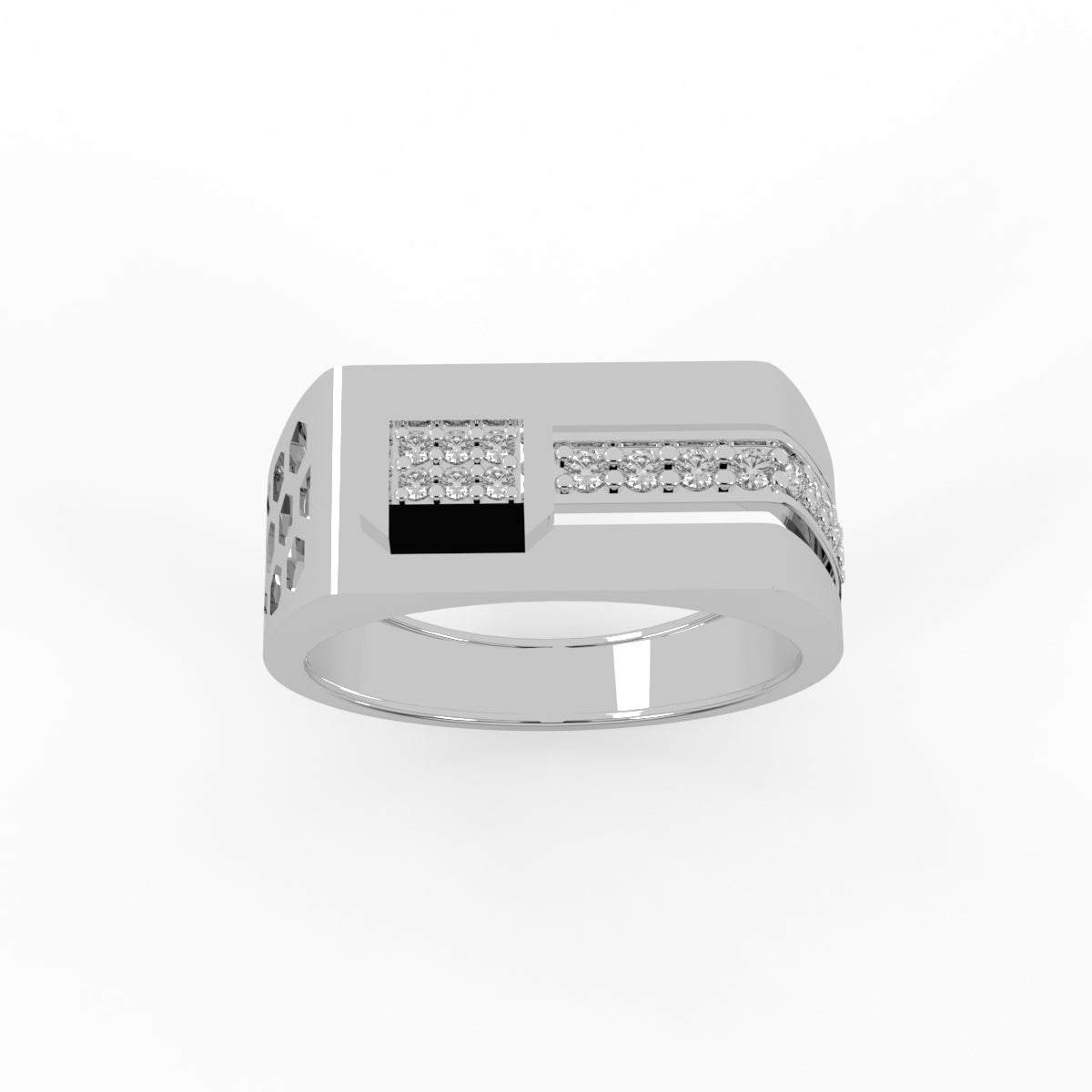Hexa-Edge Diamond Ring