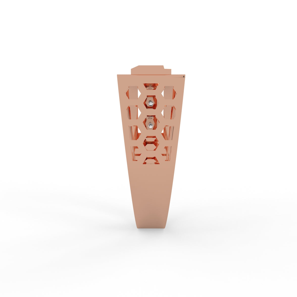 Hexa-Edge Diamond Ring