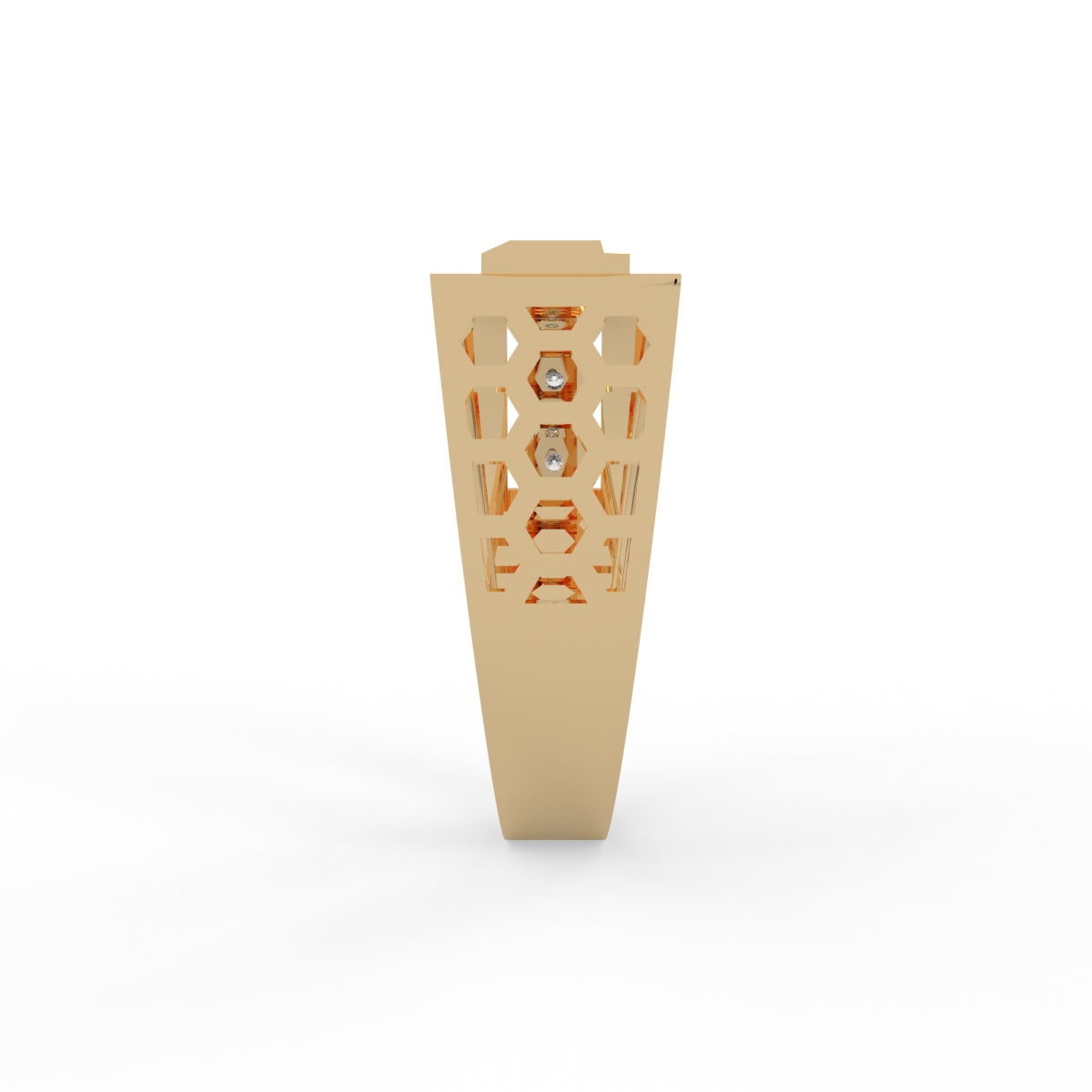 Hexa-Edge Diamond Ring