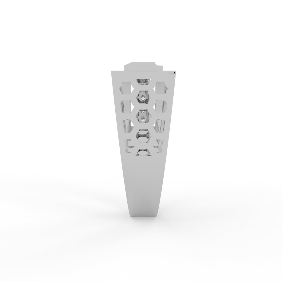 Hexa-Edge Diamond Ring