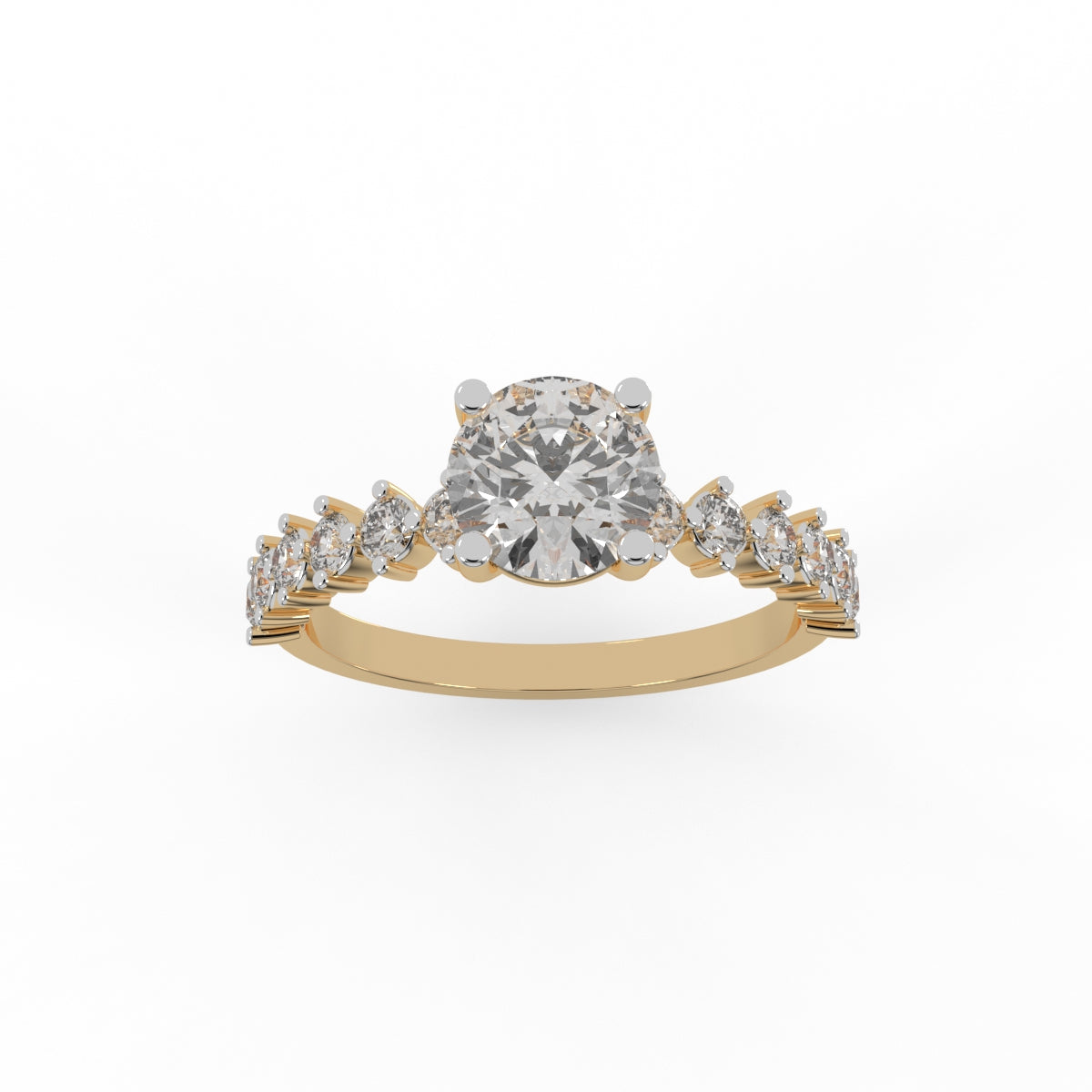 Radiant Rose Cascade Diamond Ring