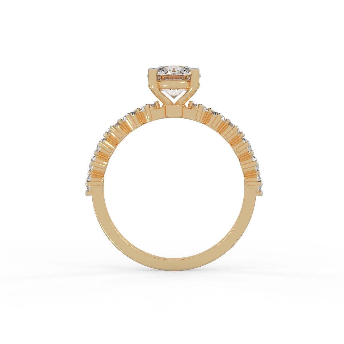 Radiant Rose Cascade Diamond Ring