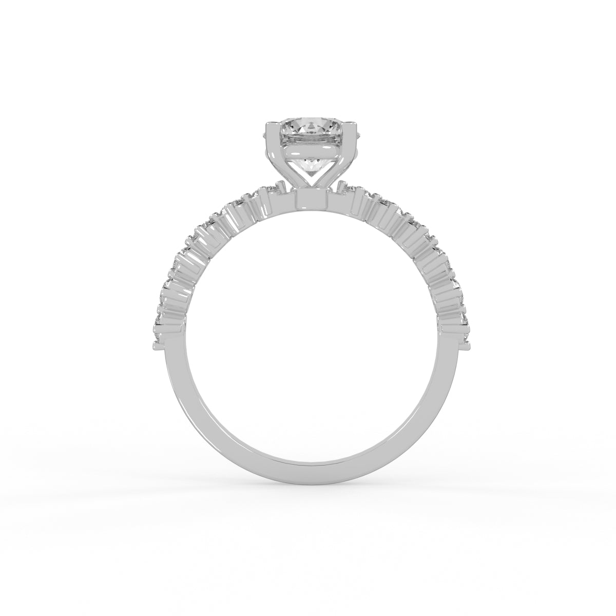 Radiant Rose Cascade Diamond Ring