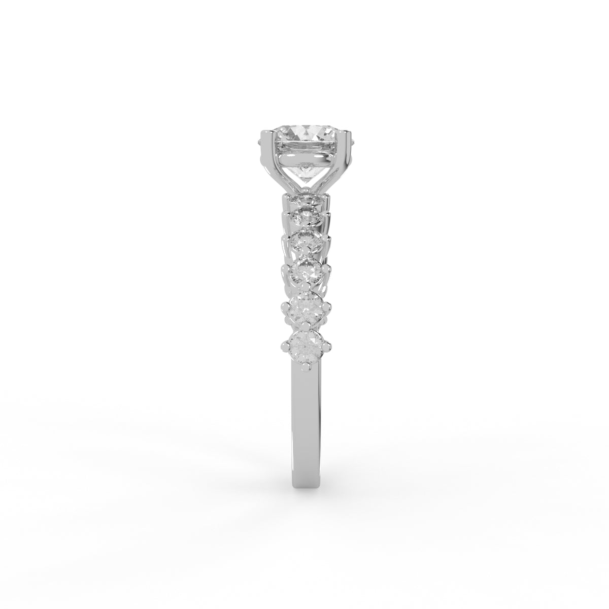 Radiant Rose Cascade Diamond Ring