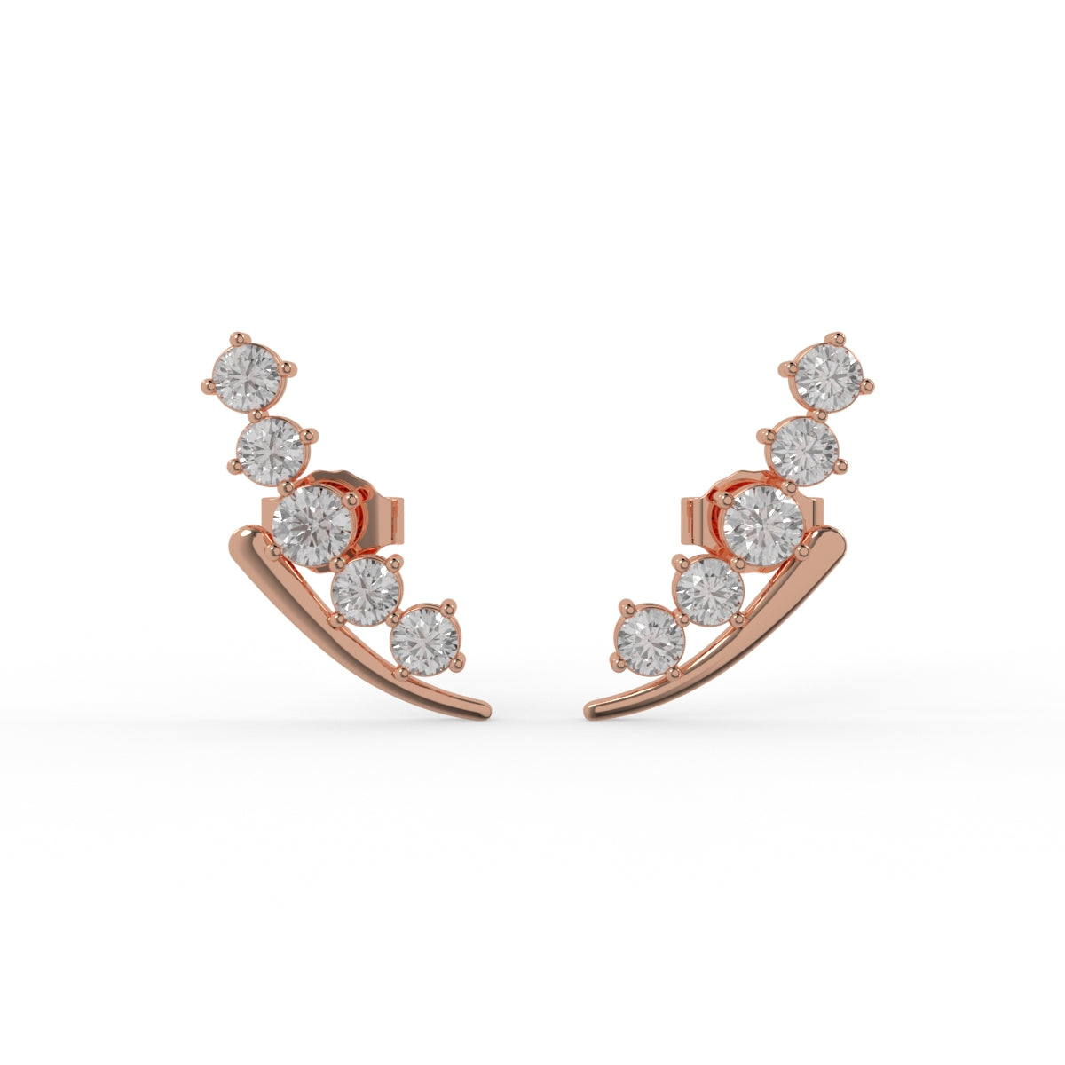 Stellar Arc Diamond Earring