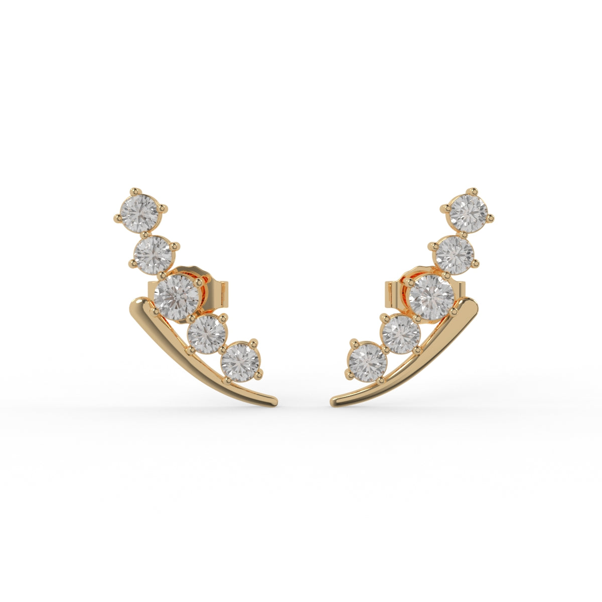 Stellar Arc Diamond Earring
