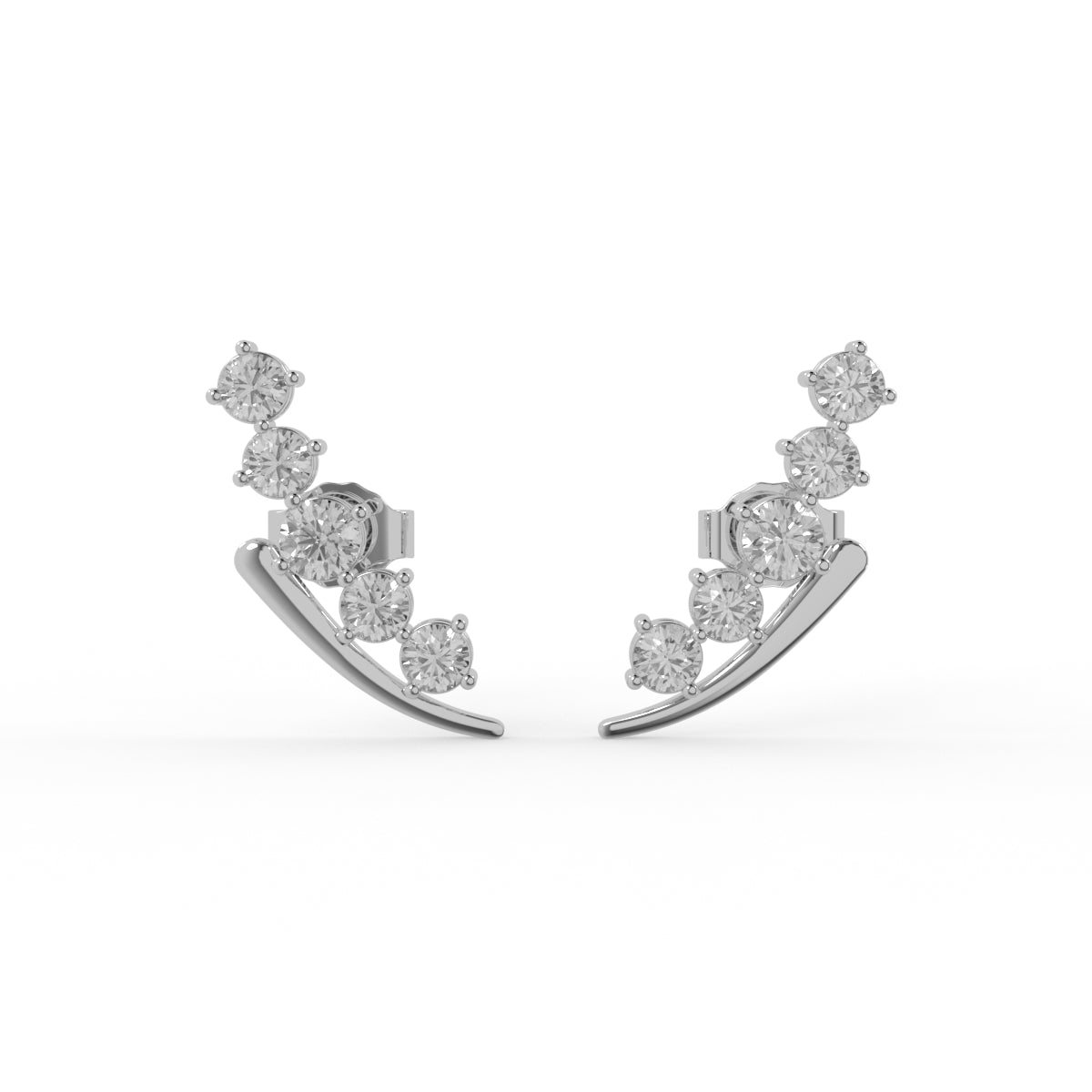 Stellar Arc Diamond Earring