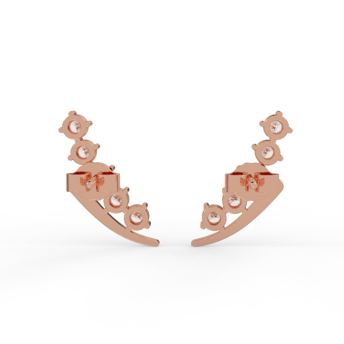 Stellar Arc Diamond Earring