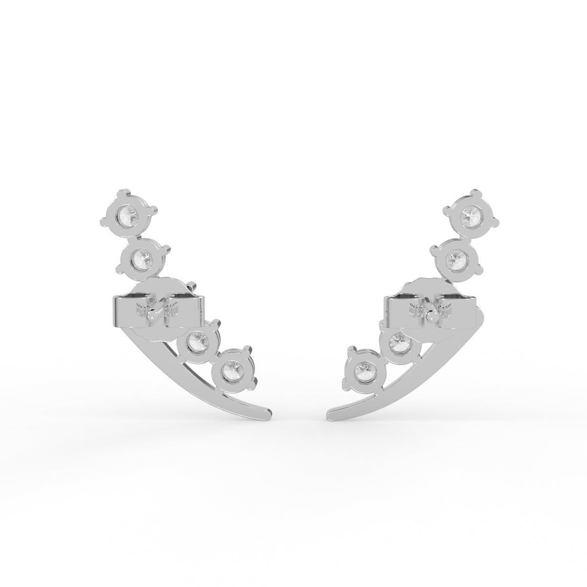 Stellar Arc Diamond Earring