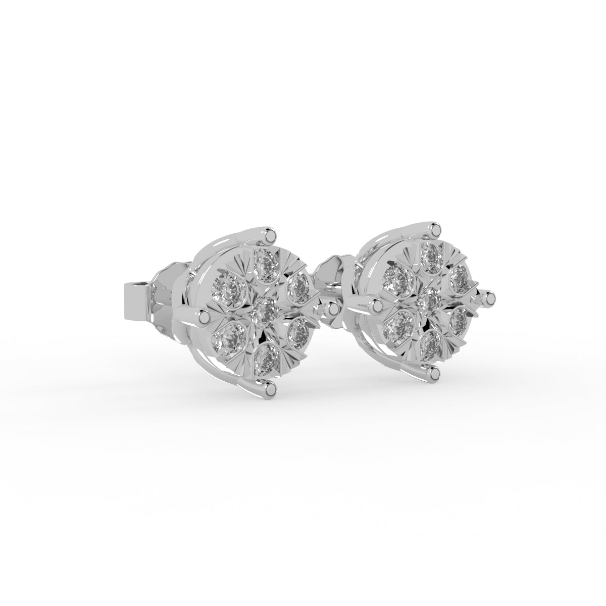 Diamond Rossette Earring