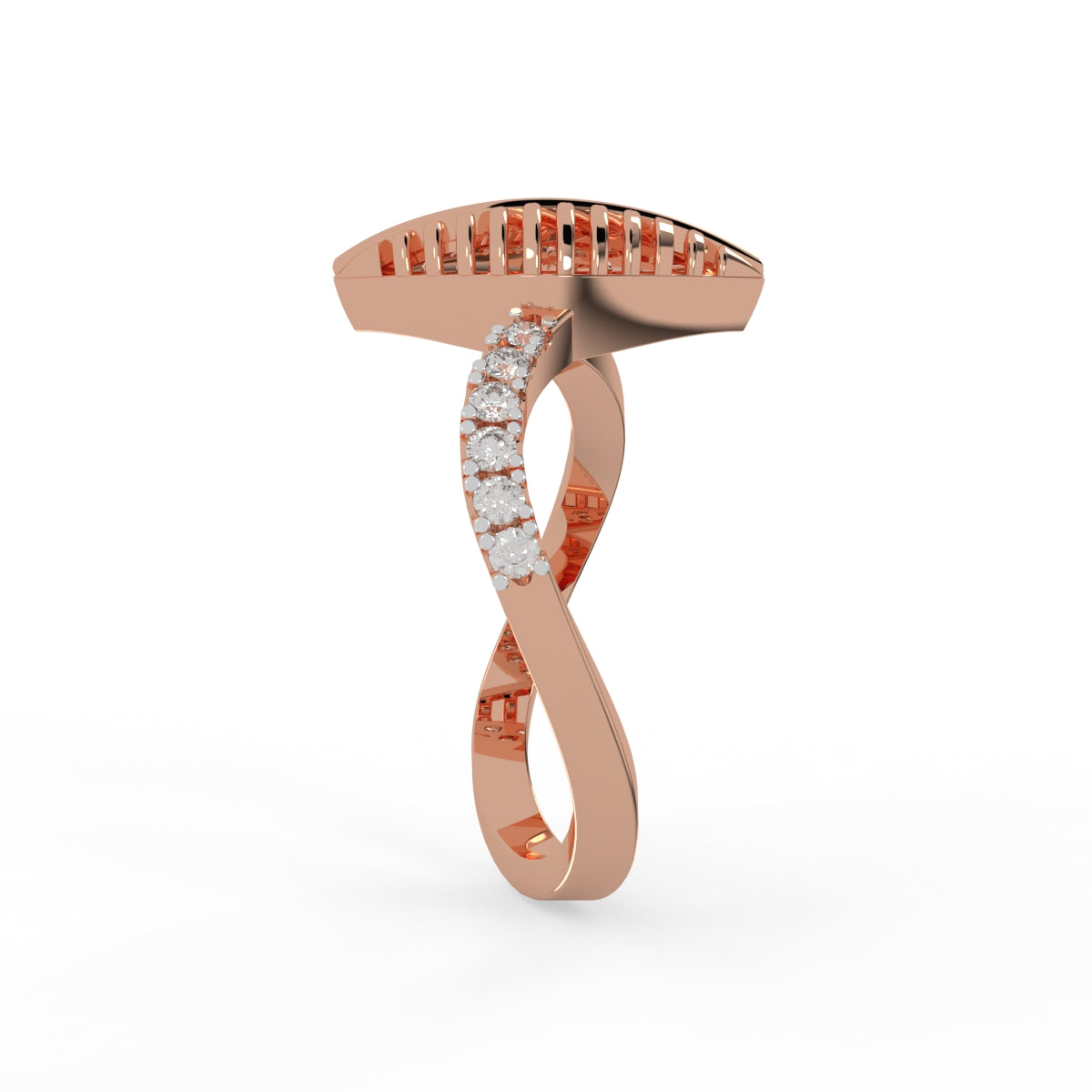 Whispering Leaf Diamond Ring