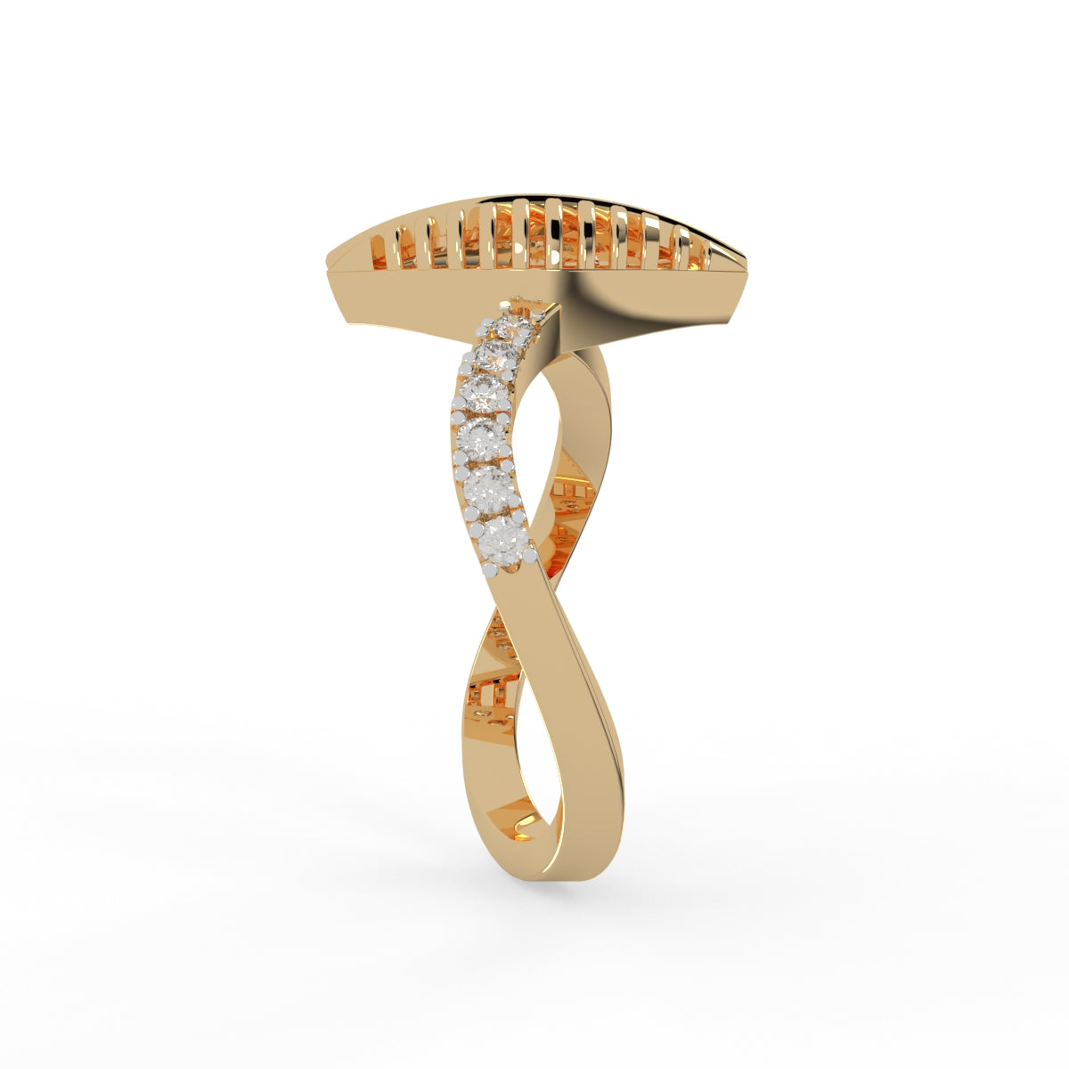 Whispering Leaf Diamond Ring