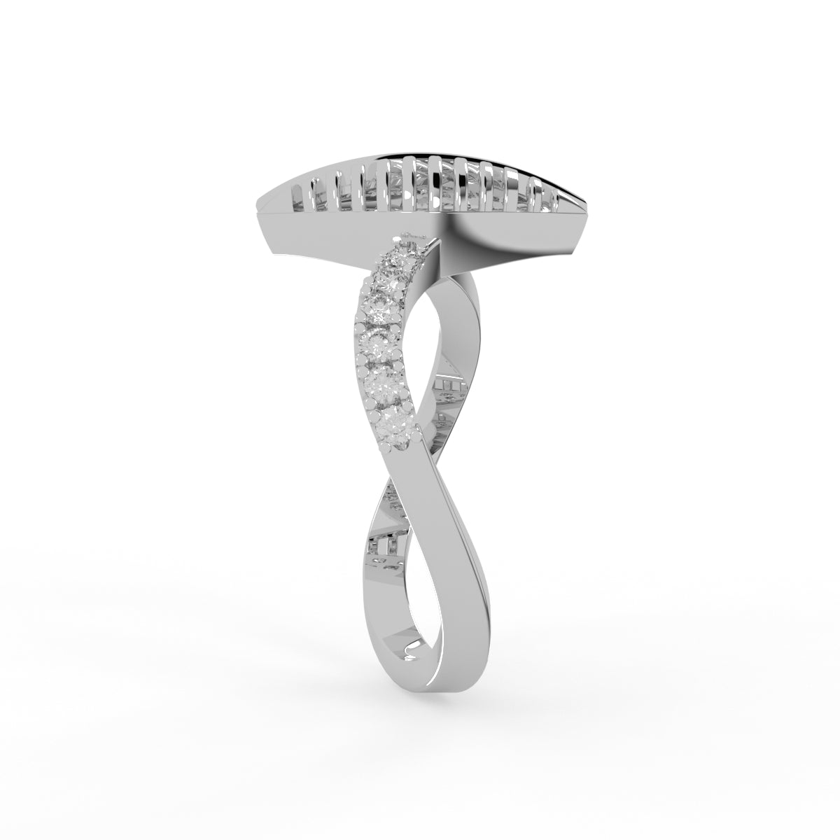 Whispering Leaf Diamond Ring