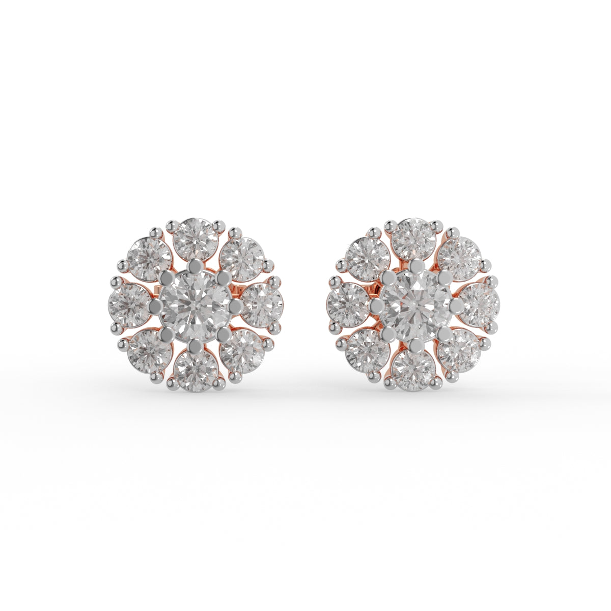 Radiant Bloom Diamond Earring