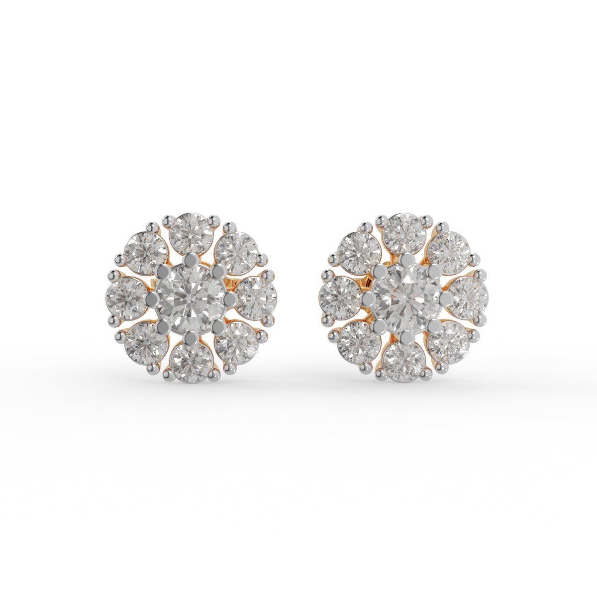 Radiant Bloom Diamond Earring