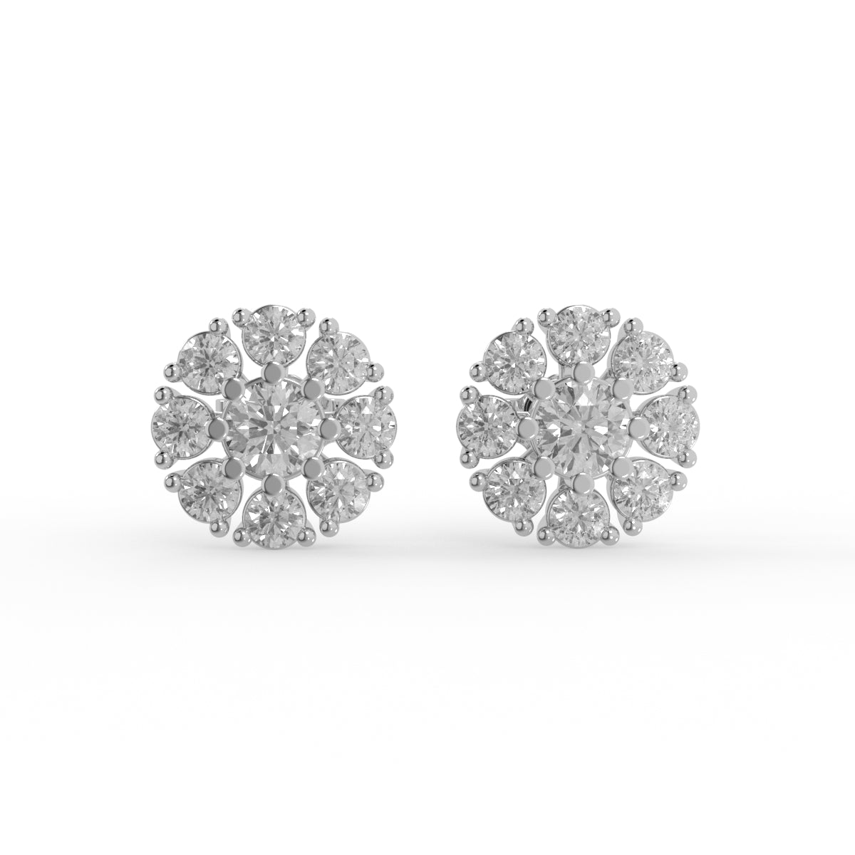 Radiant Bloom Diamond Earring