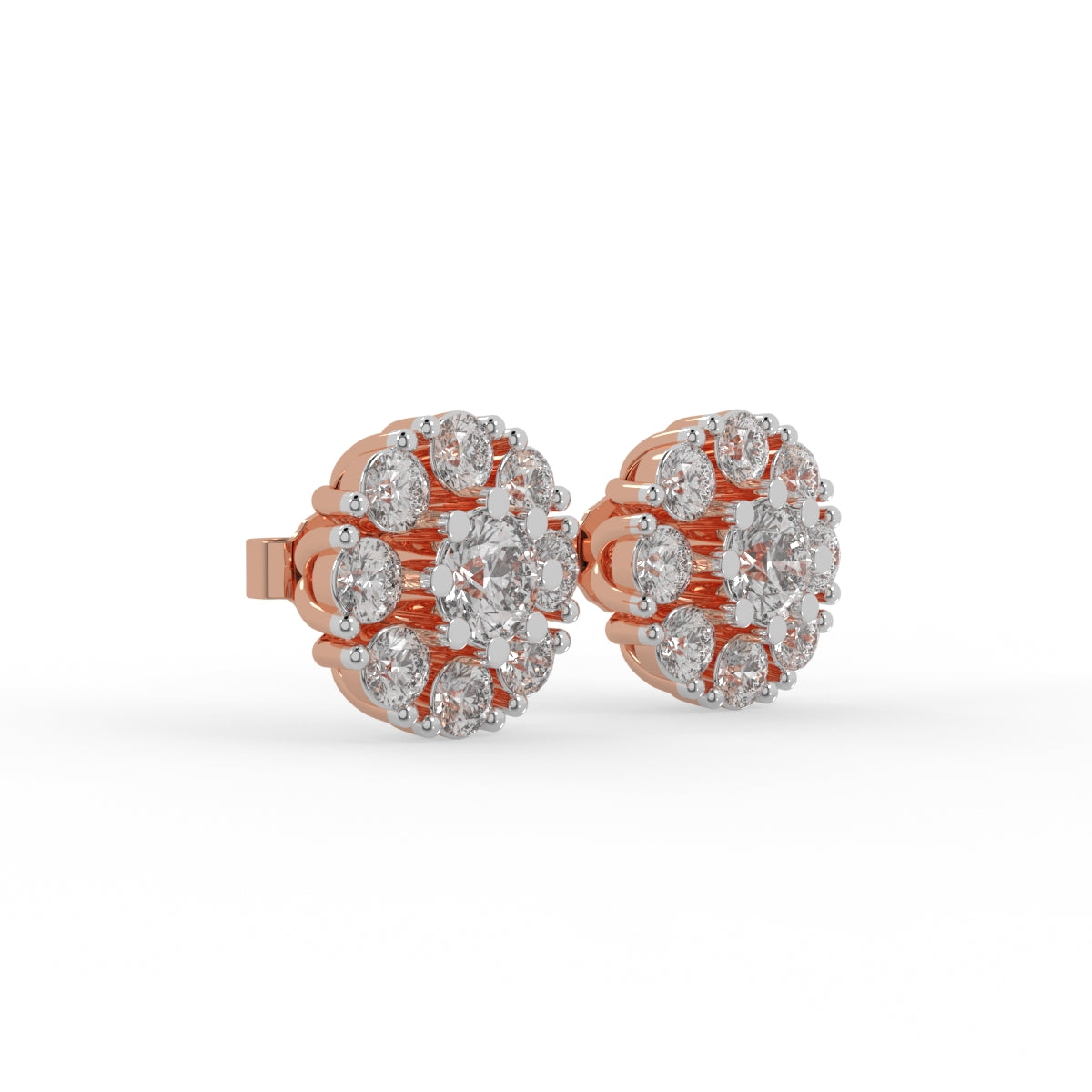 Radiant Bloom Diamond Earring