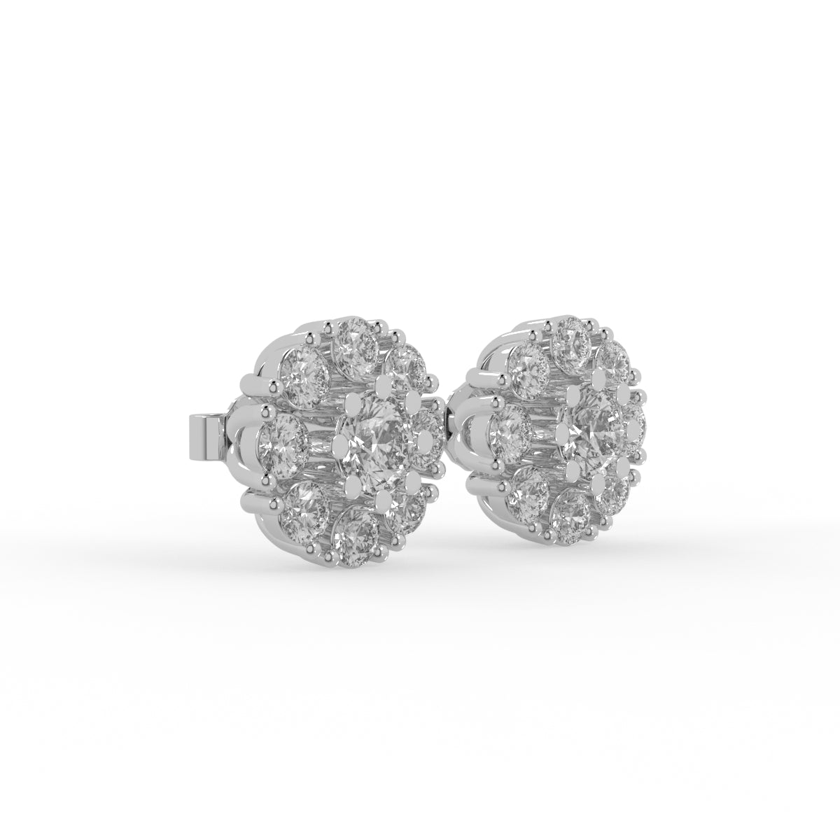 Radiant Bloom Diamond Earring