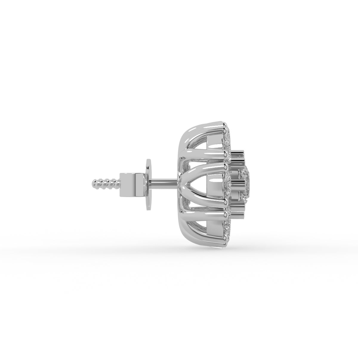 Radiant Bloom Diamond Earring