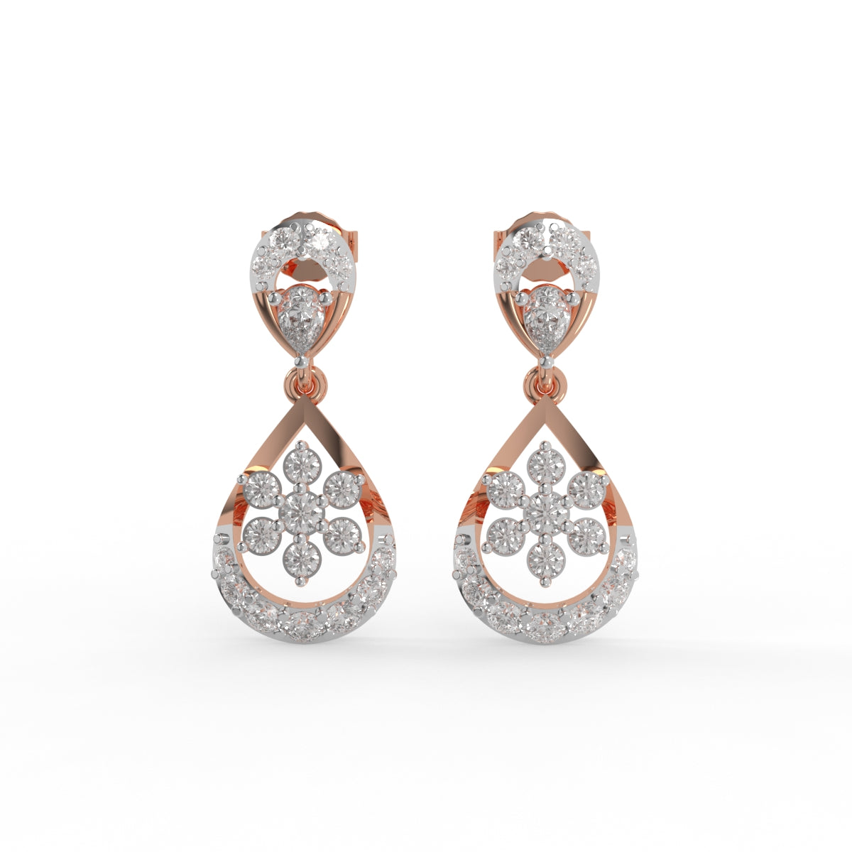 Petal Dewdrops Diamond Earring