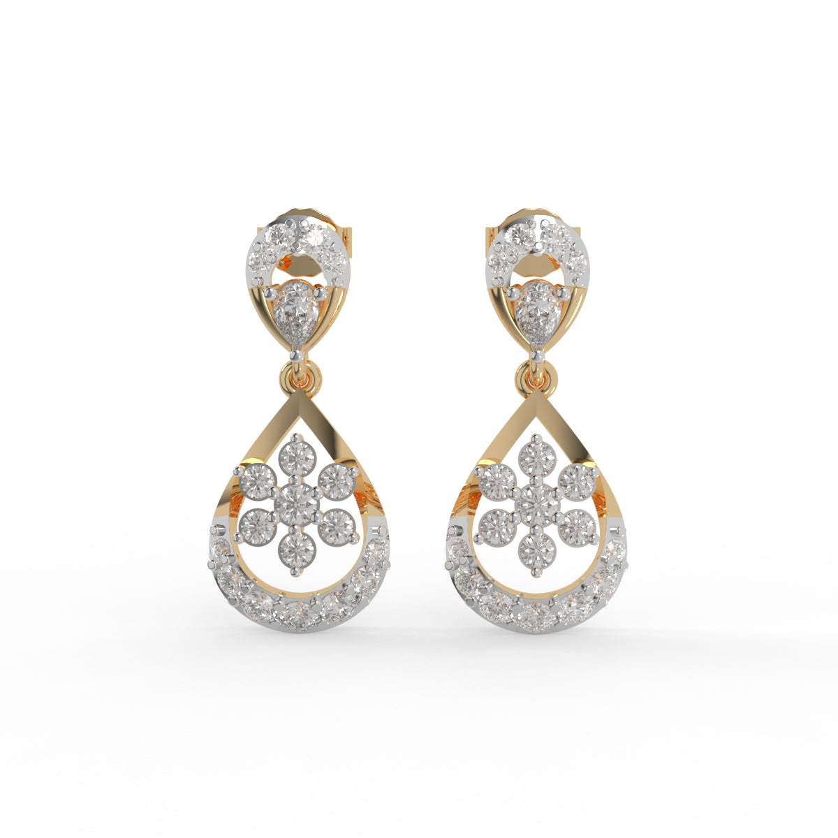 Petal Dewdrops Diamond Earring