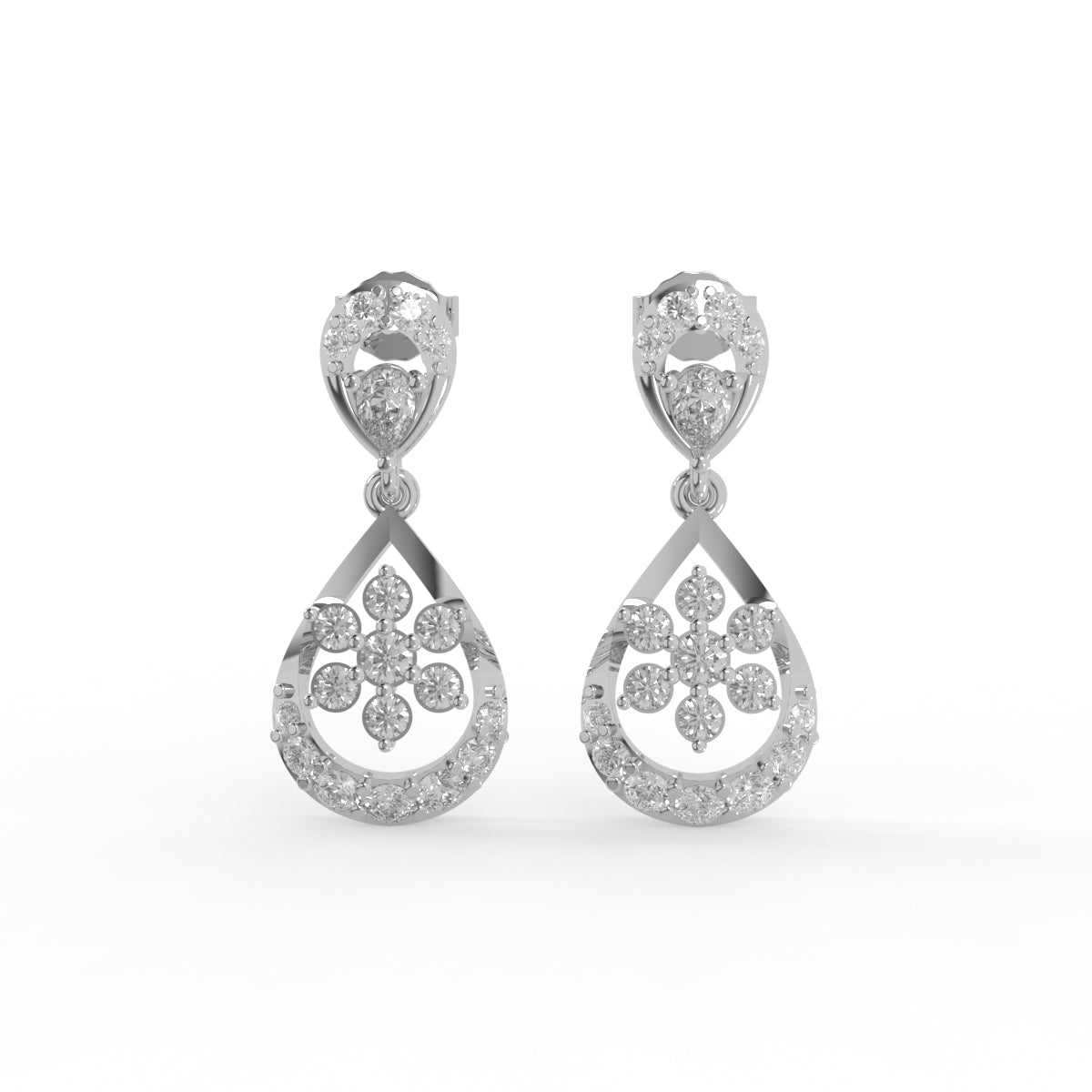 Petal Dewdrops Diamond Earring