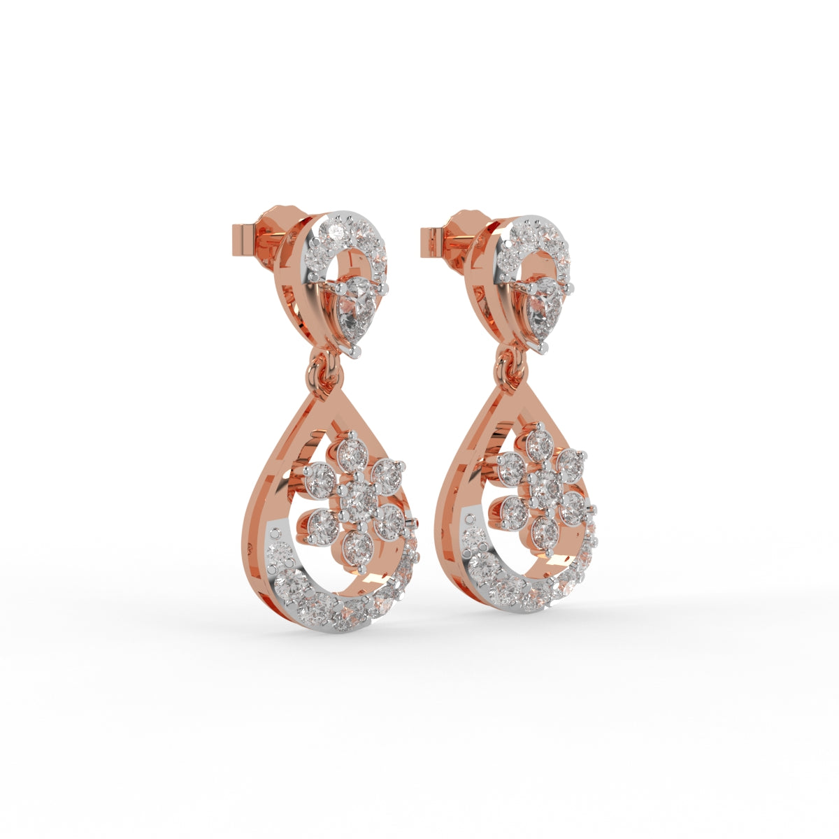 Petal Dewdrops Diamond Earring