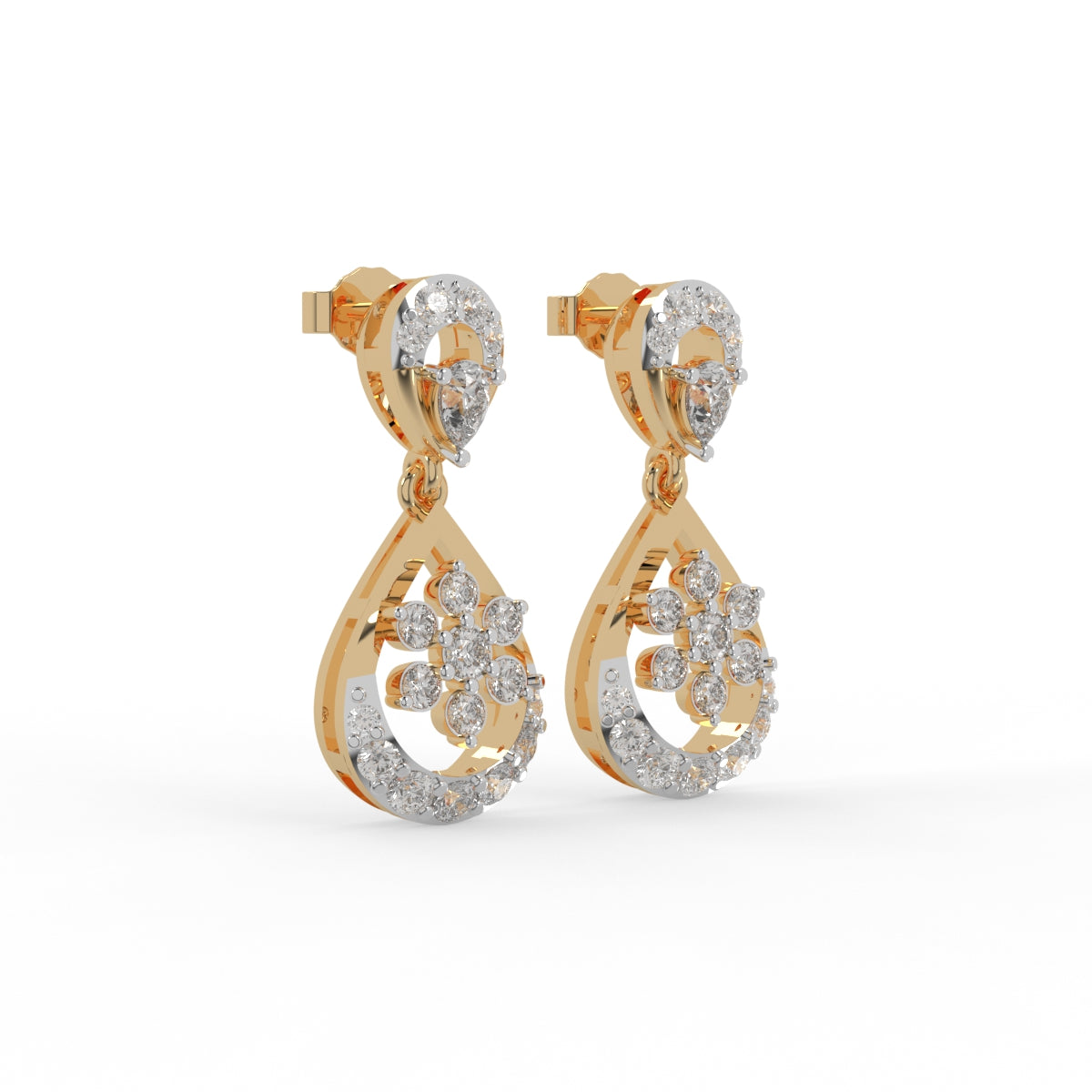 Petal Dewdrops Diamond Earring