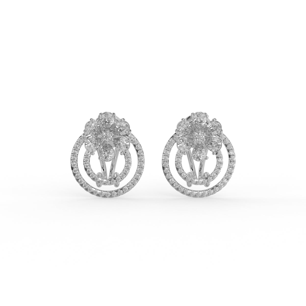 Radiant Bloom Diamond Earring